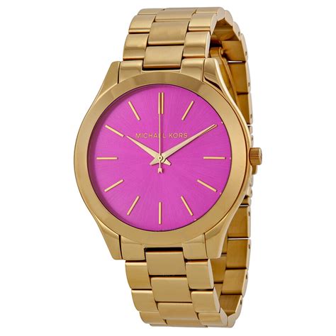 michael kors watch with pink links|michael kors runway pink.